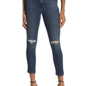 Joe's Jeans Distressed Ankle Jeans in Dark Blue